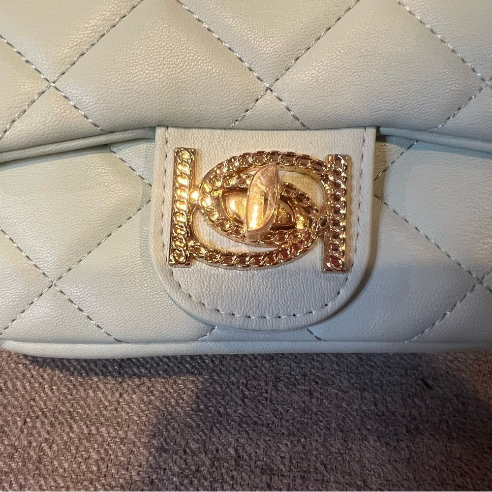 NWT Bebe Wyatt‎ shoulder bag small shoulder bag in mint green with gold accents - Picture 14 of 15